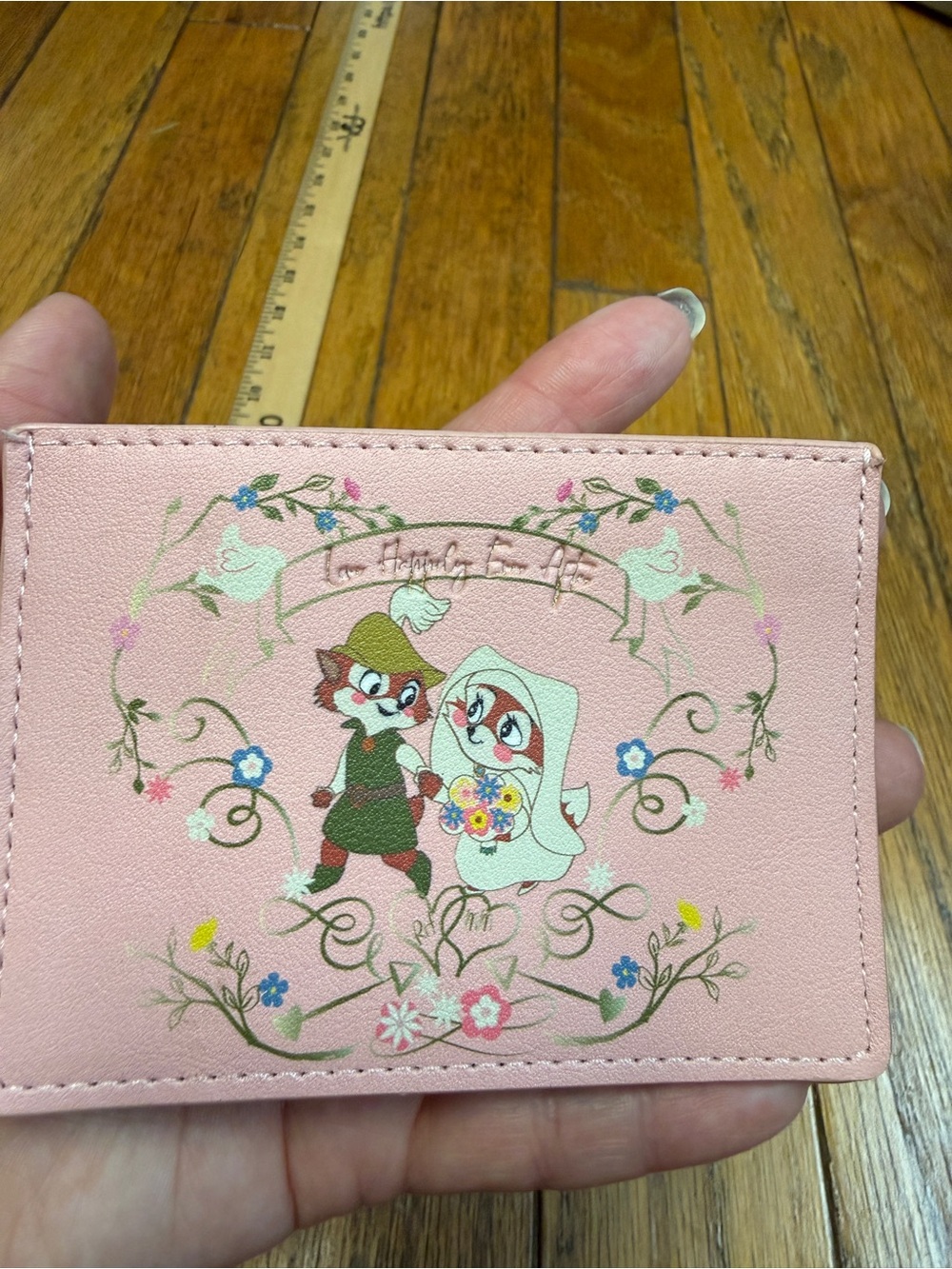 Danielle Nicole Pink Floral Card Holder with Window Slot NWOT